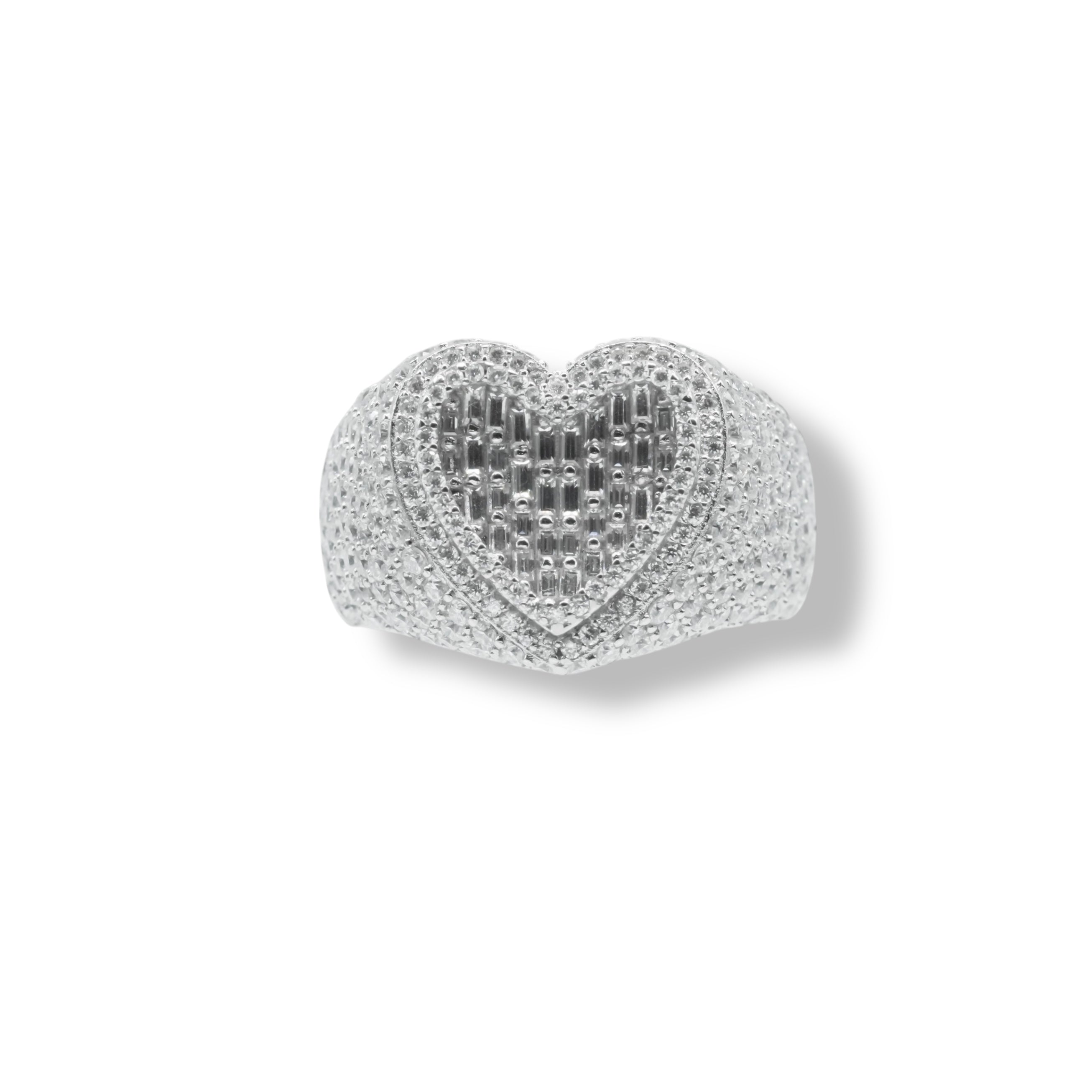 Anillo Corazón Baguette