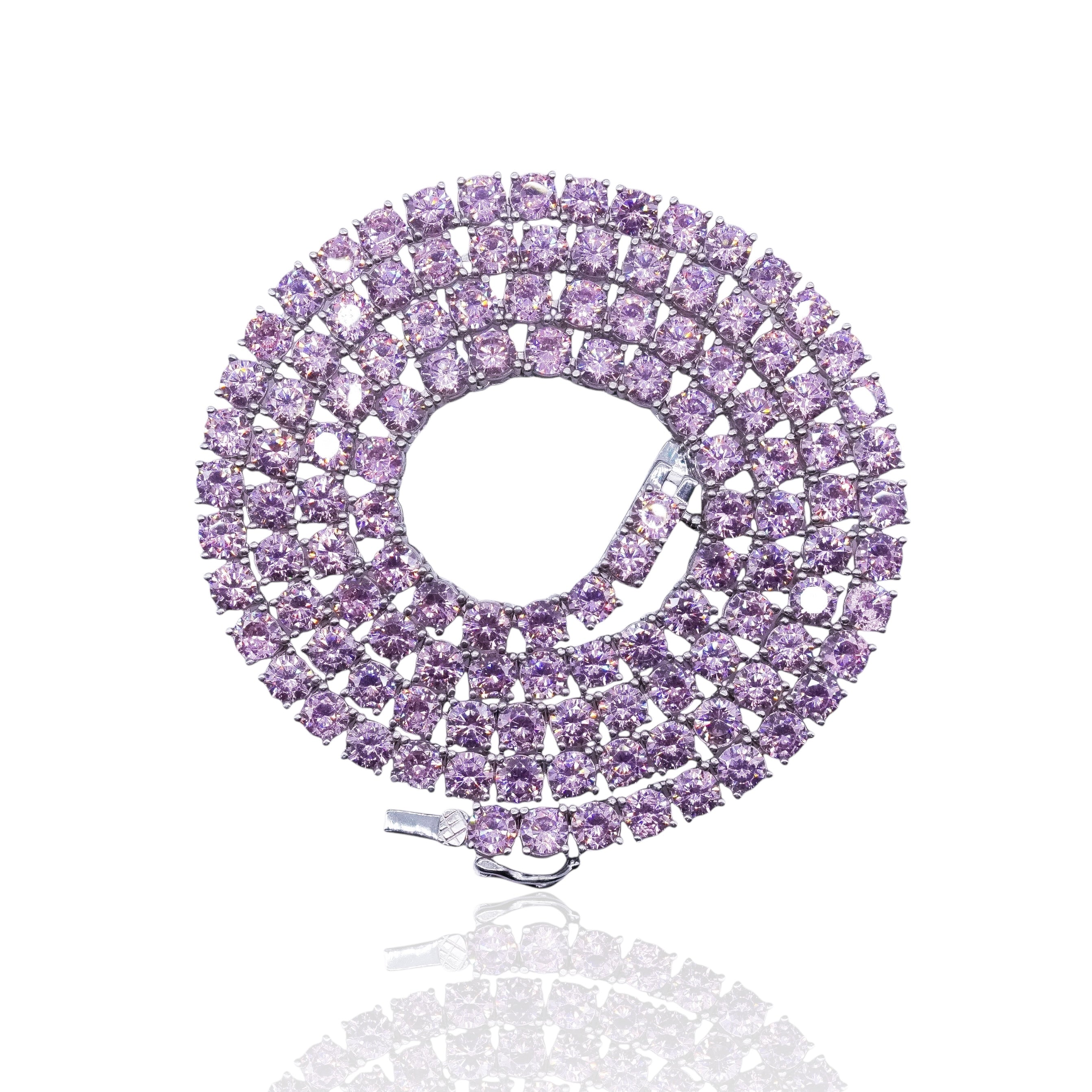 Cadena Tenis Rosa 4mm