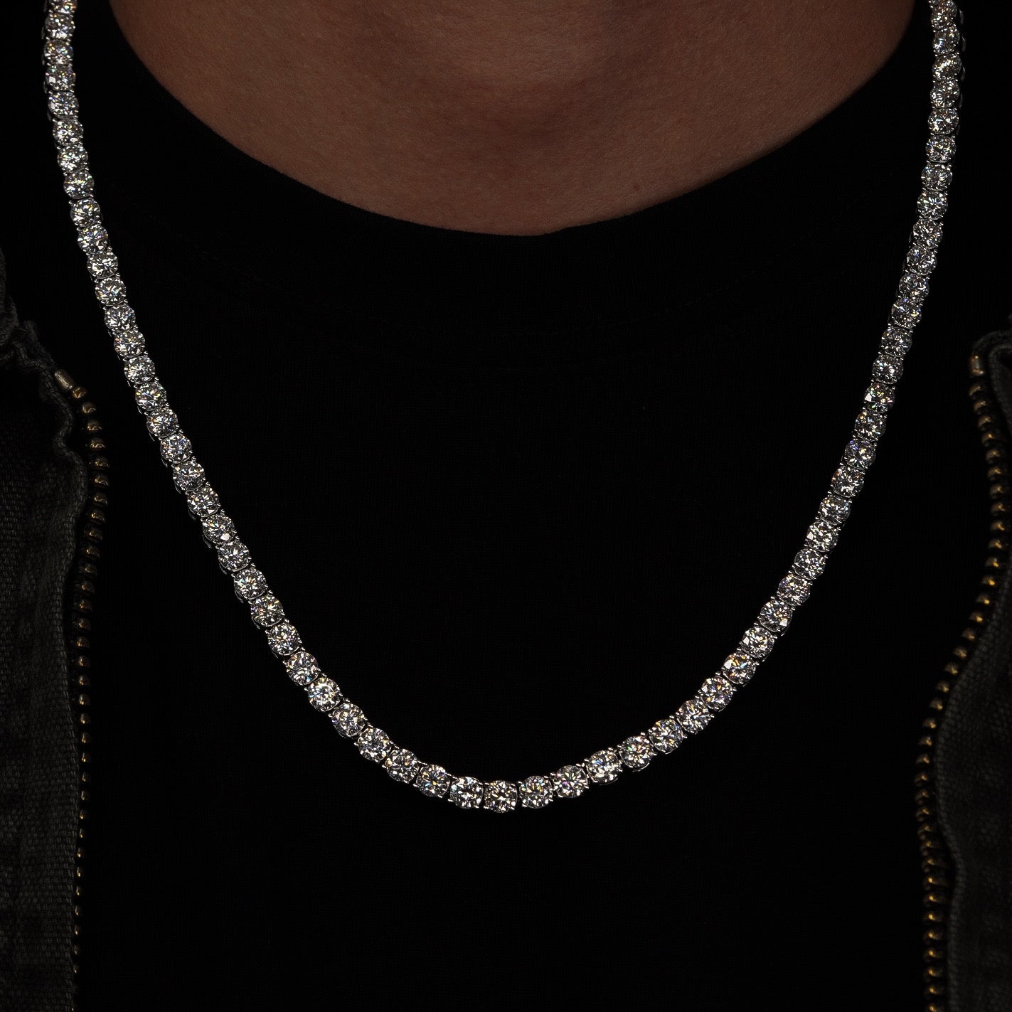 Cadena tenis 5mm Moissanite