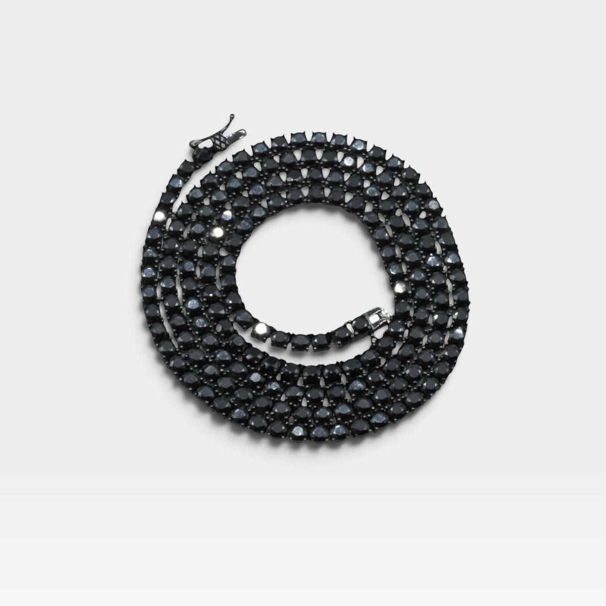 Cadena Tenis Black 3mm Moissanita