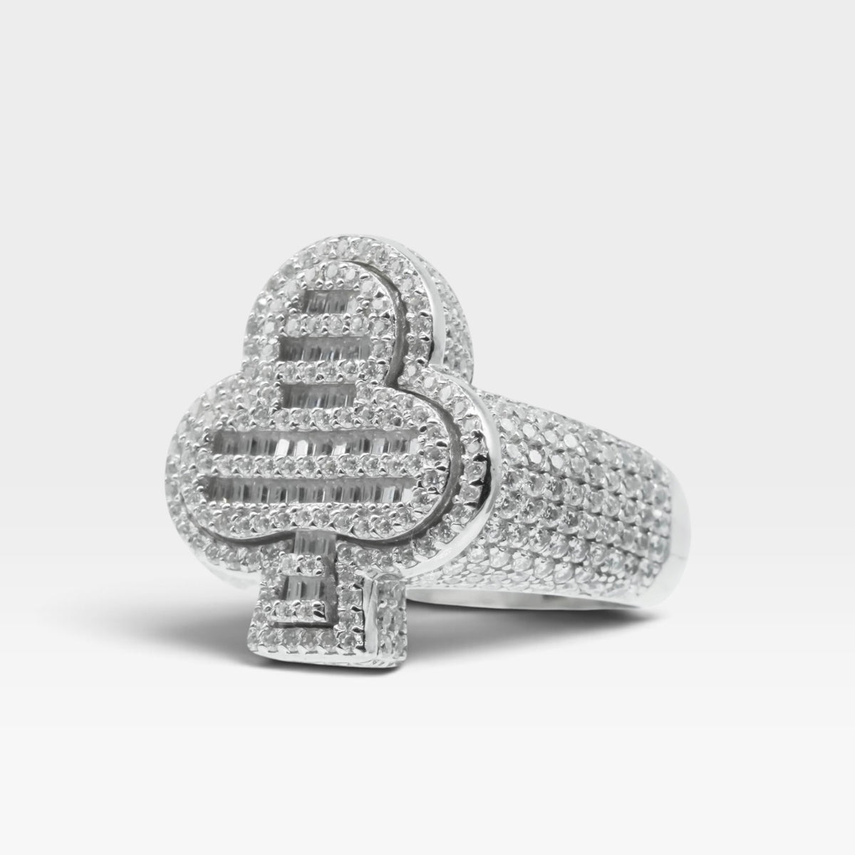 Anillo Trébol Moissanita