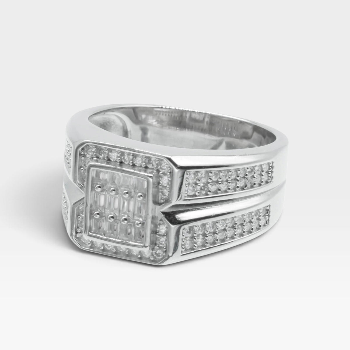 Anillo Cuadro Baguette Moissanita