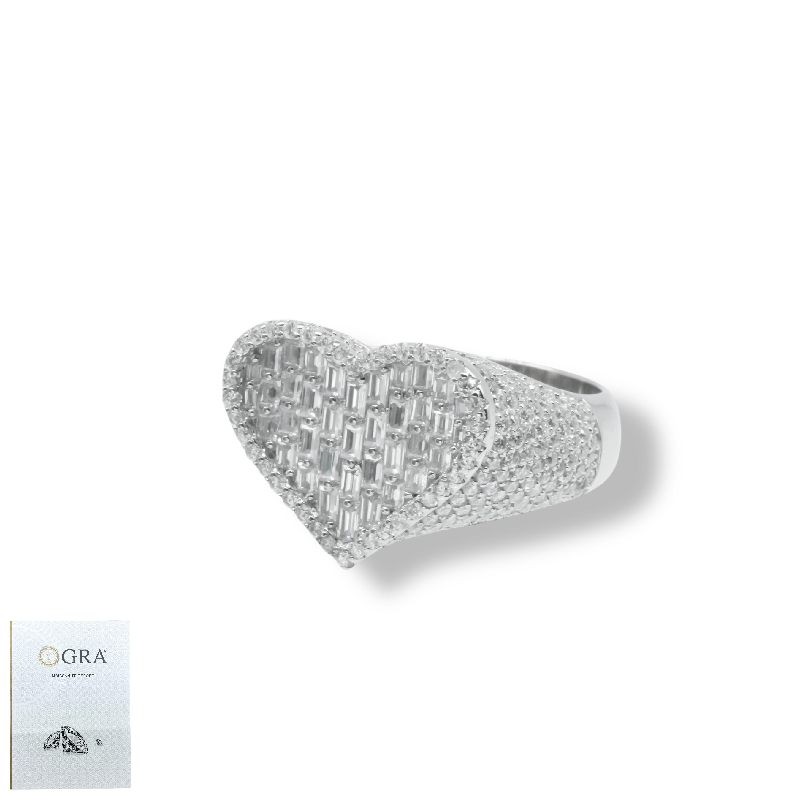 Anillo Corazón Baguette