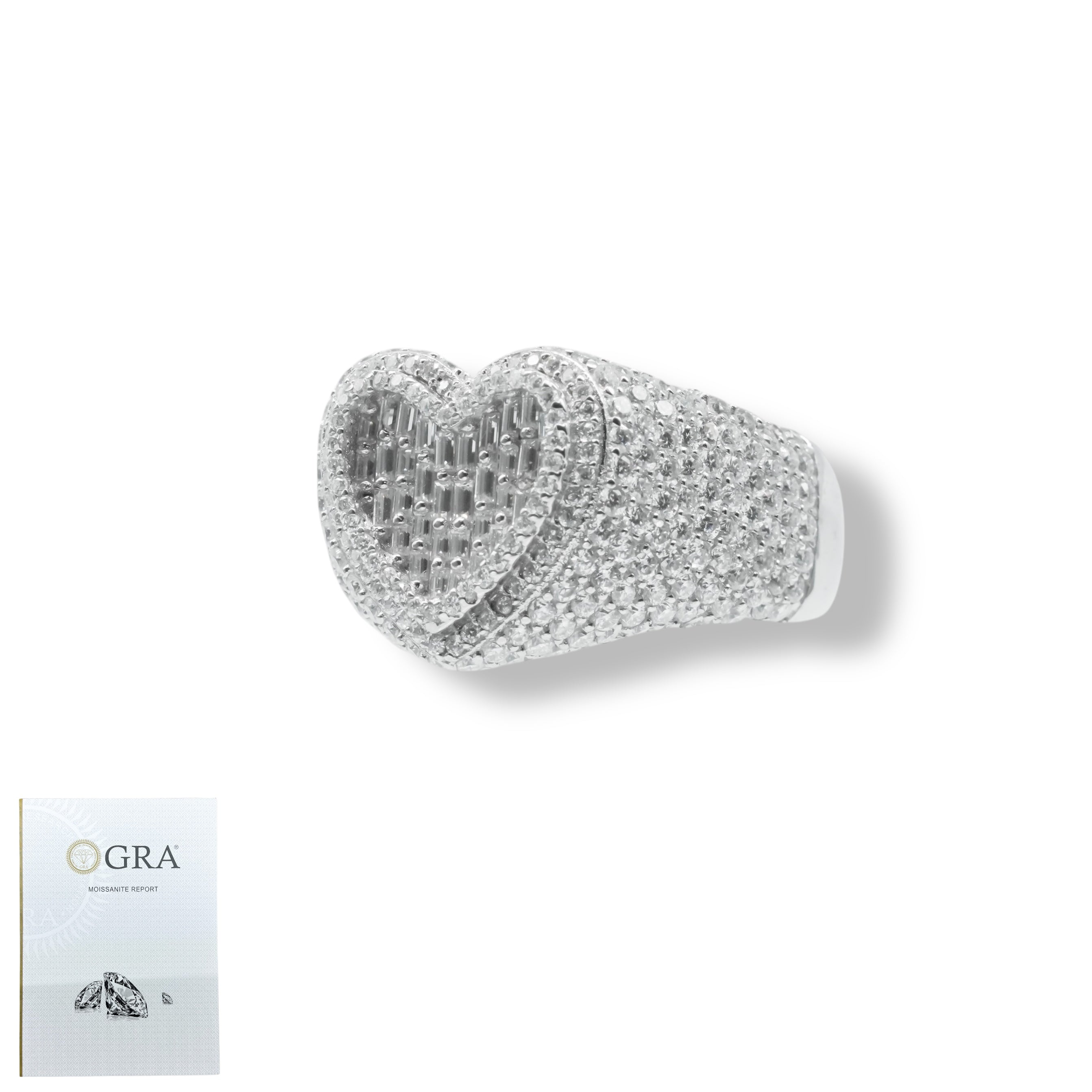 Anillo Corazón Baguette